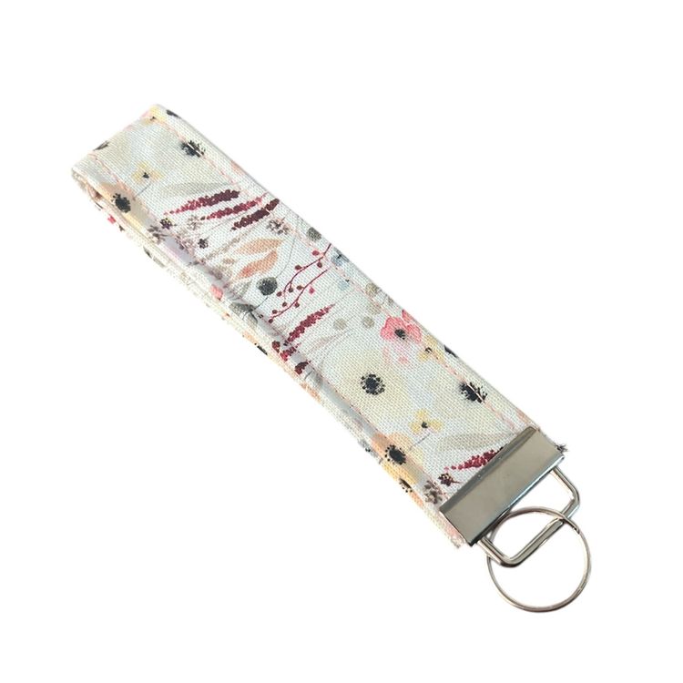 Floral Fabric Keychain Wristlet